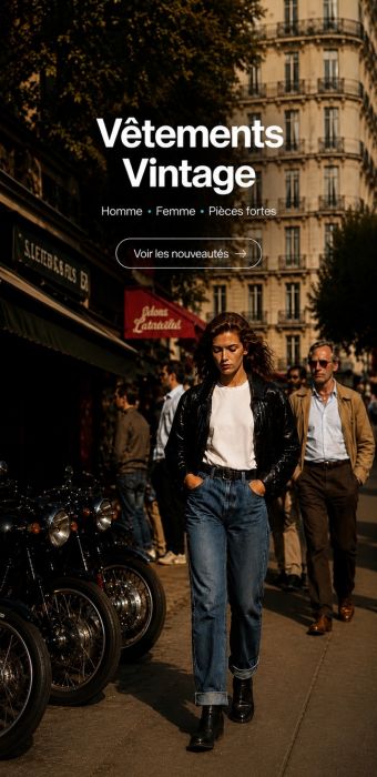 Vêtements vintage d’occasion, friperie en ligne : robes , jeans , tshirts vintage...