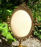 miroir psyché ancien en laiton  ,  vintage