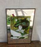 Joli miroir vintage "Lithographies originales" 