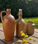 Trio de bouteilles/vases vintage pour déco indus/bistro