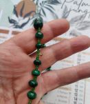 Grand collier de perles pierre de malachite africain