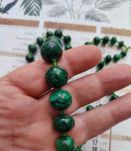 Grand collier de perles pierre de malachite africain