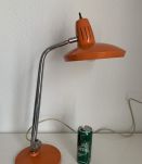 Lampe vintage 1960 de bureau Fase Faro Madrid orange - 52 cm