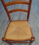 Lot de 6 chaises bois rustiques