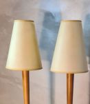 Paire lampe de chevet design scandinave en bois tourné elec 