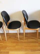 Chaises Pierre Guariche vintage 50's lot de 4