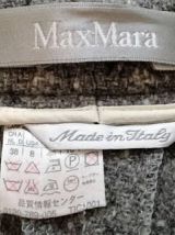 Angèle - Pantalon Max Mara vintage en laine gris chiné 