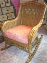 Fauteuil  rocking chair rotin