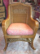 Fauteuil  rocking chair rotin