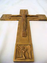 Croix en bronze signée "Jacques frères"