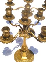 paire de chandeliers 5 branches en laiton