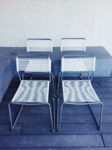 Chaises spaghetti scoubidou vintage