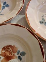 Set 6 assiettes creuses Digoin Sarreguemines