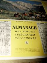 Lot de 3 almanachs des PTT de 1956