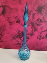 carafes empoli bleues avec bouchon flamme