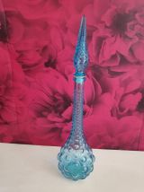 carafes empoli bleues avec bouchon flamme