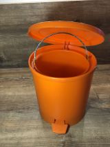 Poubelle Plastique Orange - Vintage 70