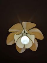 suspension fleur de lotus beige double corolle