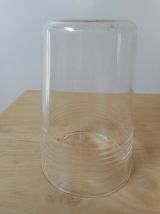 4 gobelets et carafe  (0,65l) en verre transparent