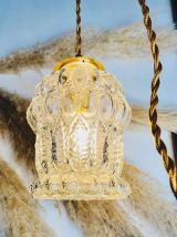 Lampe baladeuse / suspension globe pressé transparent - Circ