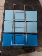 Etagere string style tomado 1960 metal 2 bleu  ciel et  1 fo