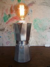 LAMPE VINTAGE - CAFETIERE ITALIENNE - UPCYCLING