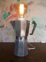 LAMPE VINTAGE - CAFETIERE ITALIENNE - UPCYCLING