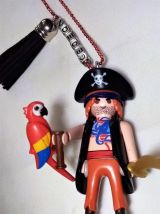 Collier Playmobil pirate, prénom personnalisable