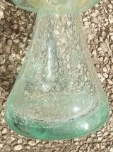 fontaine en verre  bullé avec robinet, vintage