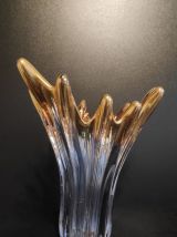 vase en cristal avec décor doré