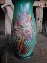 Jolie paire de vases en opaline verre 