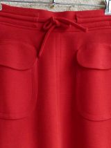 LOUIS FEARAUD jupe trapèze laine rouge