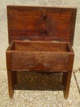  tabouret, coffre cireur, vintage