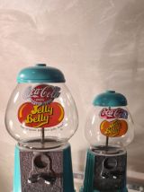 duo de distributeur   jelly belly  ,alu et verre  , turquois