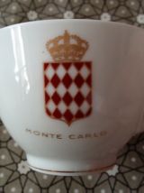 Tasse et sous tasse VIGNAUD porcelaine Limoges "Monte Carlo"