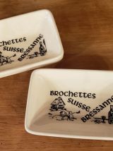 Service à brochettes en faïence GIEN