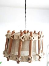 Suspension scandinave corde et tissu, vers 1970 