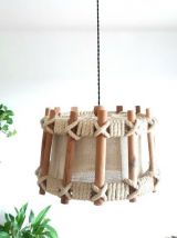 Suspension scandinave corde et tissu, vers 1970 