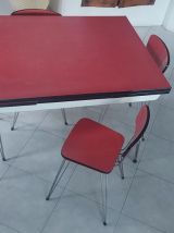 Table formica  eiffel + 4 chaises  