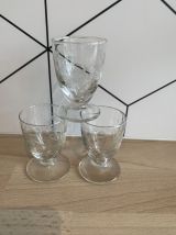 3 verres à liqueur en cristal