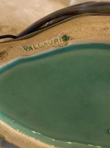 Lampe Vallauris moule sur socle décor marin  en céramique