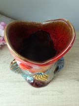 Pichet ou Vase en Forme de Poisson Coloré Style Vallauris