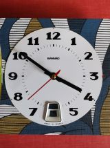 Horloge vintage pendule murale silencieuse années 70 Bayard