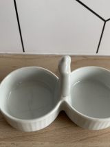 Saleron double en porcelaine blanche - Pillivuyt