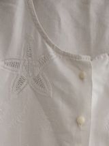 Chemisier Vintage blanc broderie 