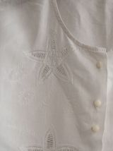 Chemisier Vintage blanc broderie 