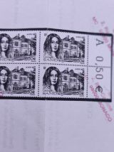 Bloc De 4 Timbres George Sand 2004 Yt 3645 sans la couleur