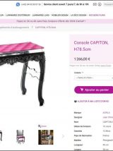 Belle Grande console Capiton de Jean Christophe Bernard