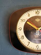 Horloge formica vintage pendule murale silencieuse Champion