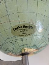 Globe terrestre Taride aluminium  vintage 1940 - 37 cm